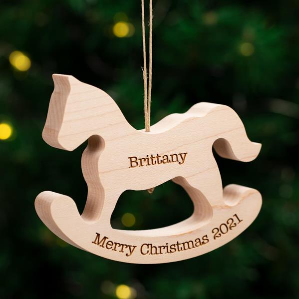 Rocking Horse Ornament - NATURAL